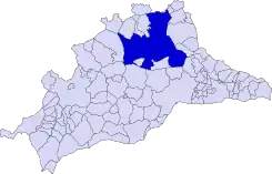 Localización de Antequera respecto a la provincia de Málaga