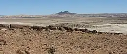 Cerros Madre e Hija del Bosque Petrificado Jaramillo, en Santa Cruz.