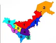 Mapa comunas de Popayán