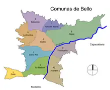 Comunas de la ciudad de Bello.
