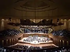 Orquesta Filarmónica de la UNAM (OFUNAM), en concierto en la Sala Nezahualcóyotl.