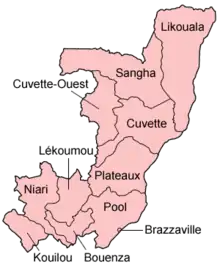 Regiones de la República del Congo