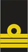 Insignia de capitán de fragata de la Marina de Brasil.