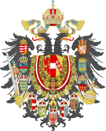 Escudo de armas de Austria-Hungría, Foco austríaco(Versión de 1867)
