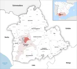 Extensión del municipio en la provincia.