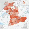 Distritos del cantón de Berna hasta el 31 de diciembre de 1978