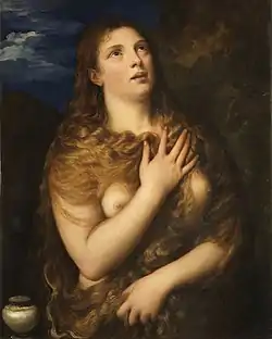 Magdalena penitenteÓleo sobre lienzo, 85 x 68 cm, Palacio Pitti (Florencia).