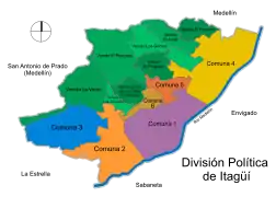 Comunas de la ciudad de Itagüí.