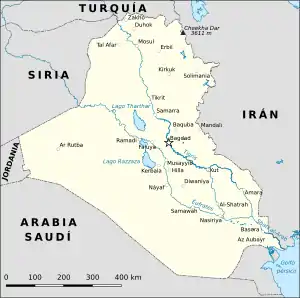 Mapa de Irak