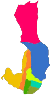 Mapa de las parroquias del municipio Girardot