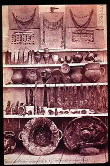 El llamado tesoro de Príamo, descubierto por Schliemann en su excavación de Troya.