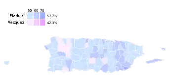 Resultado de la primaria por municipios.