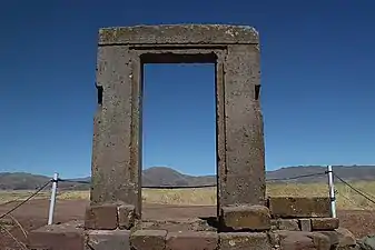 Puerta de la Luna en Tiahuanaco