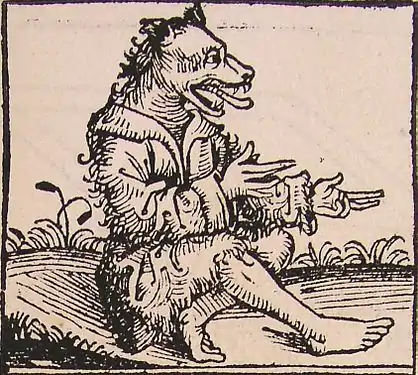 Los cynamolgi, que tienen cabeza de perro, Crónicas de Núremberg