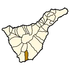 Término municipal con respecto a la isla de Tenerife