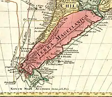 Mapa de 1772 en latín con el mismo subtítulo que mapas anteriores.