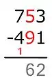 9 + … = 15Ahora podemos ver la diferencia como antes.