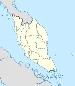 Kuala Lumpur ubicada en Malasia Peninsular