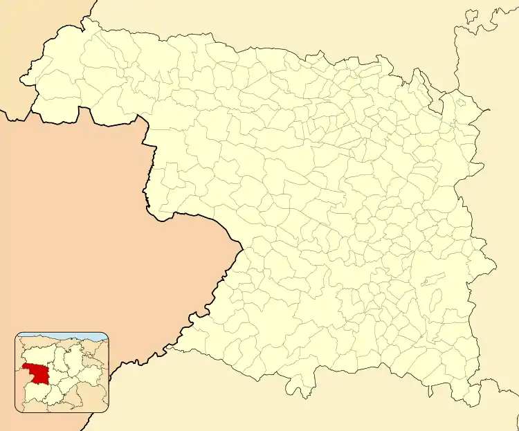 Benavente ubicada en la provincia de Zamora