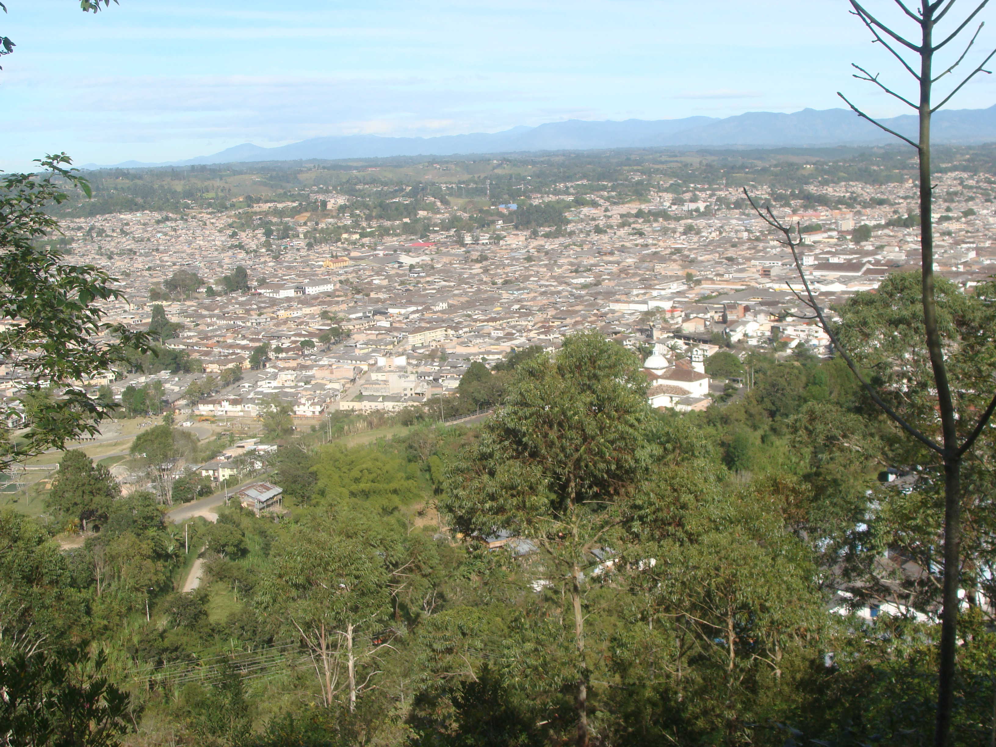 Panorámica de la ciudad de Popayán Ciudad de Popayán vista desde las Tres Cruces