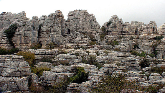 Formaciones cársticas en El Torcal de Antequera (Málaga)